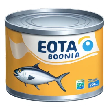  can of tuna is a compact, cylindrical container designed to preserve and store tuna fish. sticker