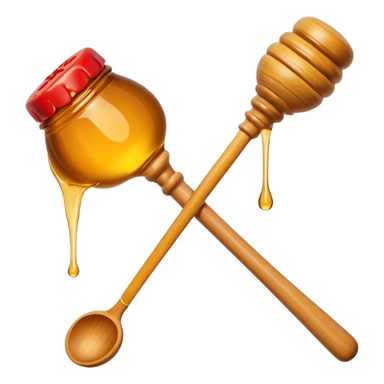 wooden honey dipper sticker