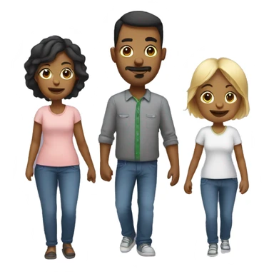 mom and dad with baby sticker