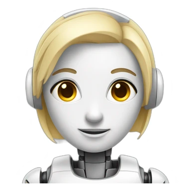 a cute female robot who works as customer support agent in a bavarian town sticker