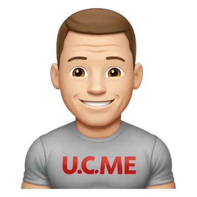 John cena emoji wearing t-shirt u can't c me sticker