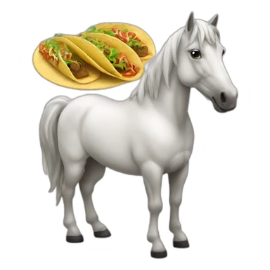 Un cheval qui mange un tacos  sticker