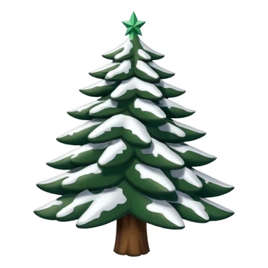 Sapin de Noël avec de la neige  sur les branches  sticker