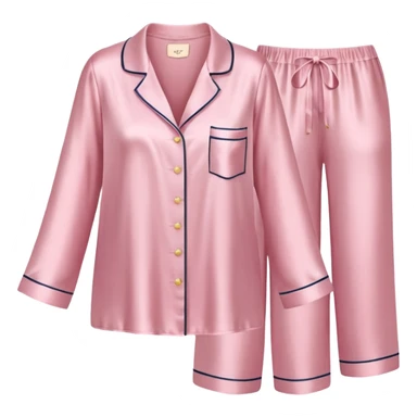 Light pink silk pyjamas set sticker