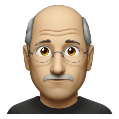 Steve Jobs with single sad tear running down his face sticker