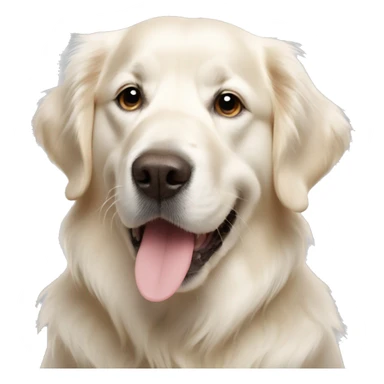 white golden retriever with cone  sticker