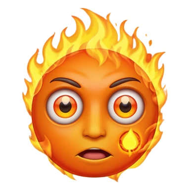 fire face with camara ayes sticker