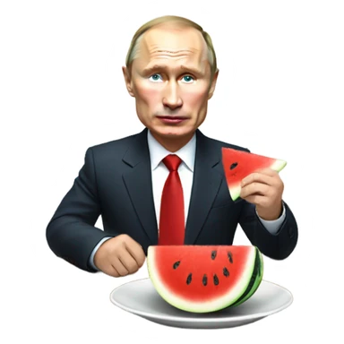 Putin eating watermelons sticker