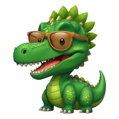 dinosaur wearing sunglasses sticker