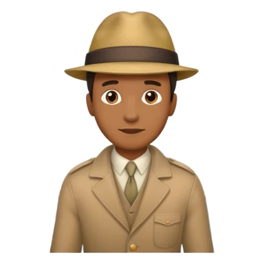 Visage homme créole réunionnais avec chapeau arrive avion sticker