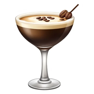 espresso martini with foam sticker