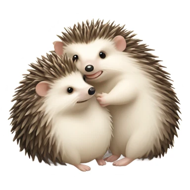 Hedgehogs love each other and add heat  sticker