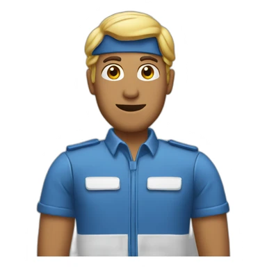 blue parking valet sticker