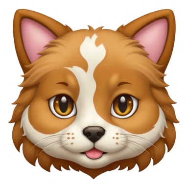 Un perro con cara de gato sticker