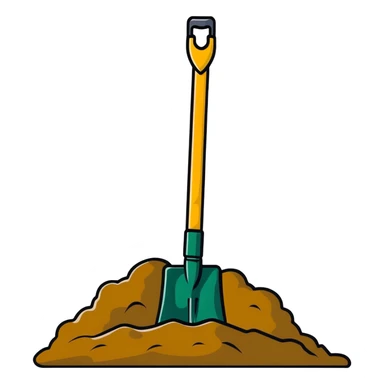 shovel digging sticker