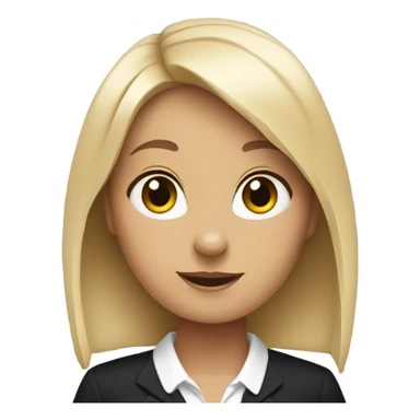 Bunny in black women dress going to office  sticker