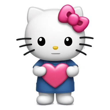 Heart with hellokitty sticker