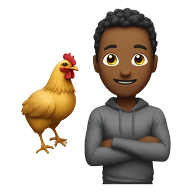 Parkour guy with a chicken head instead of real one sticker