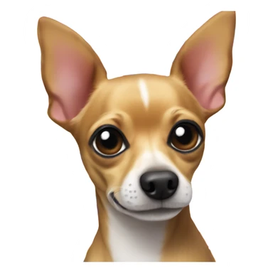 chihuahua dachschund mixed dog with a pride flag sticker