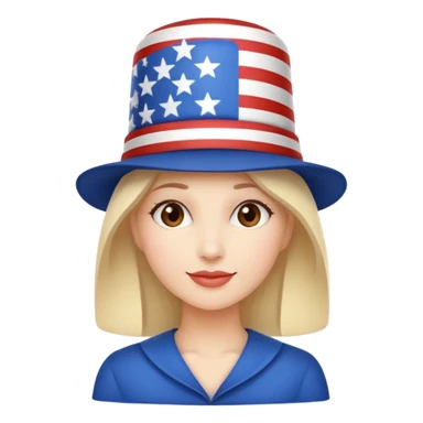 4th of july woman sticker