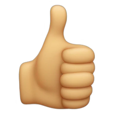 Thumbs up but The thumb is 99 degrees sticker