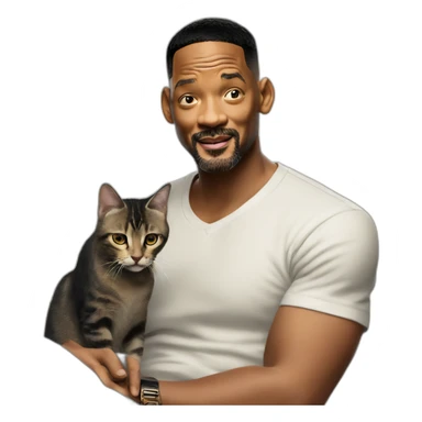 will smith with cat sticker