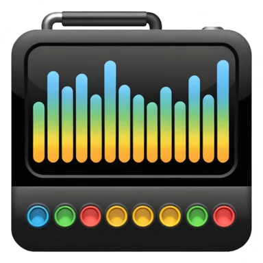 audio spectrum, the spectrum is black sticker