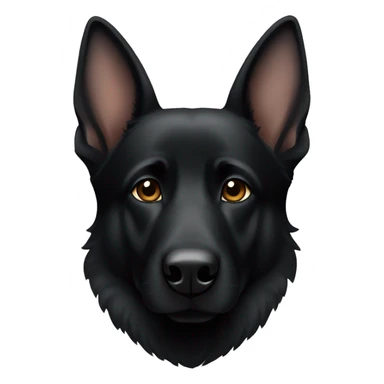 Black German shepherd security  sticker