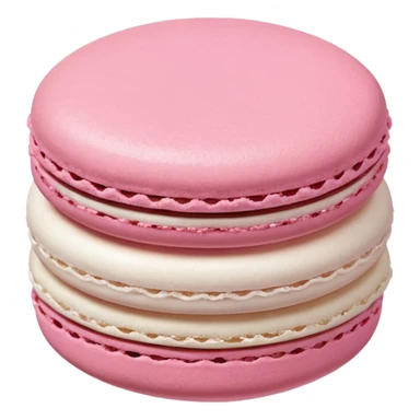 White and pink macaroon sticker