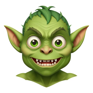 Steven Miller as a goblin, surprised expression sticker