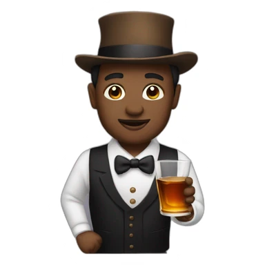 Gentleman with whiskey  sticker