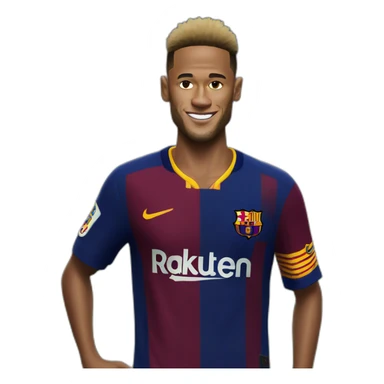 Neymar with barcelona jersey sticker