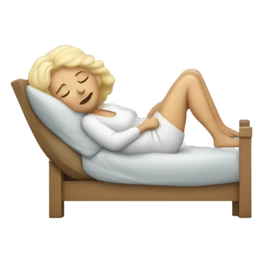 Old Blonde woman sleeping  sticker