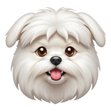 maltese dog makes stupid face sticker