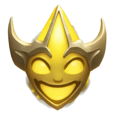 a glowing pure yellow magical artifact sticker