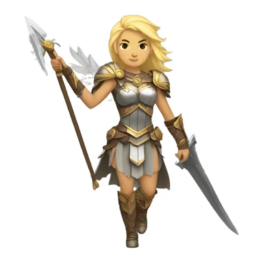 Blond Valkyrie full body sticker