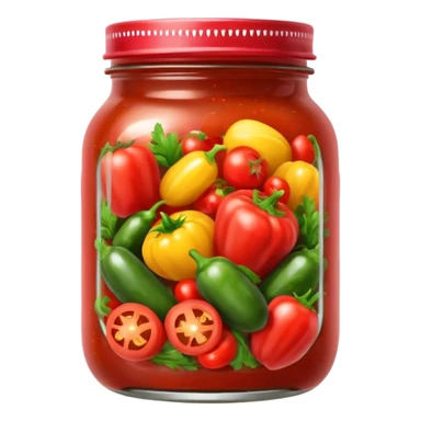 Home canning salsa in mason jar sticker
