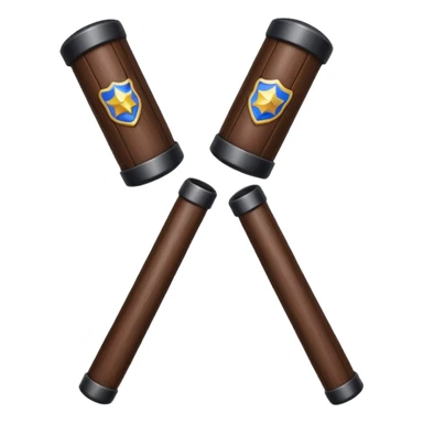 two police baton sticker