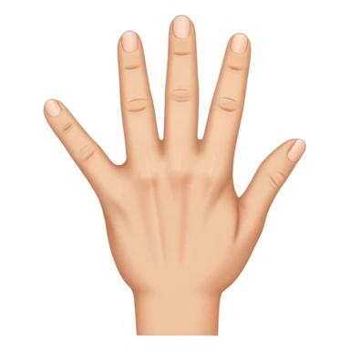 back of mans hand four fingers sticker