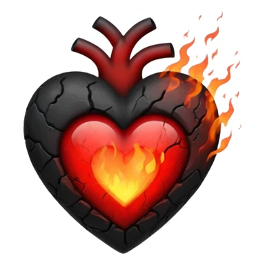 Black and red heart on fires, these are awesome can I get some option that are similar. The difference would be taking out the flame symbol in the middle  sticker