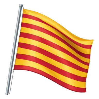 A yellow flag with three red stripes  sticker
