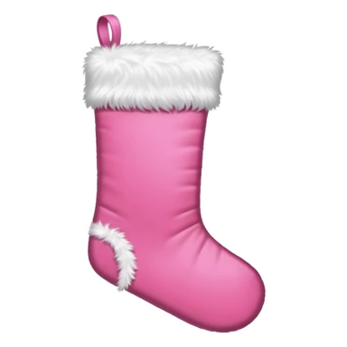an aesthetic pink  christmas stocking sticker