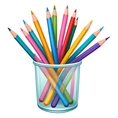 Illustration drawing, detailed linework, vibrant colors, artistic tools like pencils and brushes, clean lines, minimalistic design, transparent background. sticker