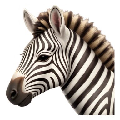 Meme-Worthy Cute Sleeping Zebra Portrait Emoji, Head resting peacefully with a contented smile, showcasing a lean, graceful build and a luxuriously soft striped fur, a refined, equine head with a long snout and alert ears, and eyes shut in a serene, restful nap, Simplified yet hilariously adorable features, highly detailed, glowing with a soft, drowsy light, high shine, relaxed and utterly lovable, stylized with an air of playful laziness, bright and heartwarming, soft glowing outline, capturing the essence of a comically sleepy zebra that feels like it could instantly become the next viral sensation of adorable slumber! sticker