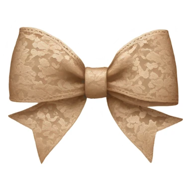 Elegant Pale brown lace bow sticker