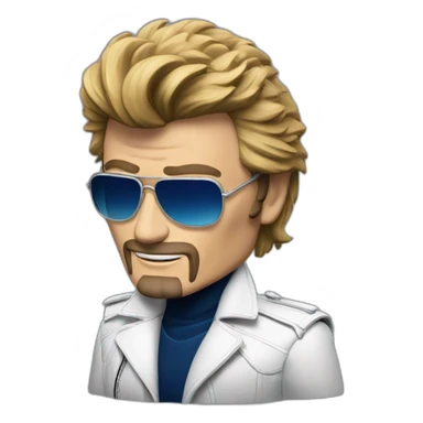 johnny hallyday blue sticker