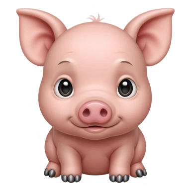 gray baby pig sticker