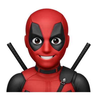A deadpool emoji sticker