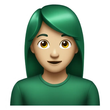 Dark green heart with transparent background  sticker