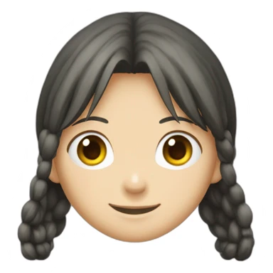 Tête de Luffy en fille avec des cheveux longs sticker